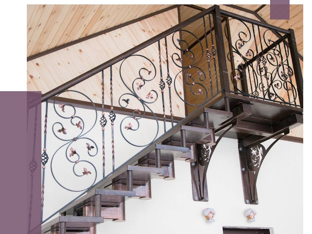 Кованые лестницы в Острогожске от 81362 руб. под ключ