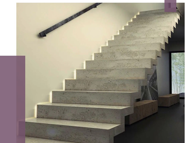Облицовка бетонных лестниц в Острогожске от 4694 руб/м2