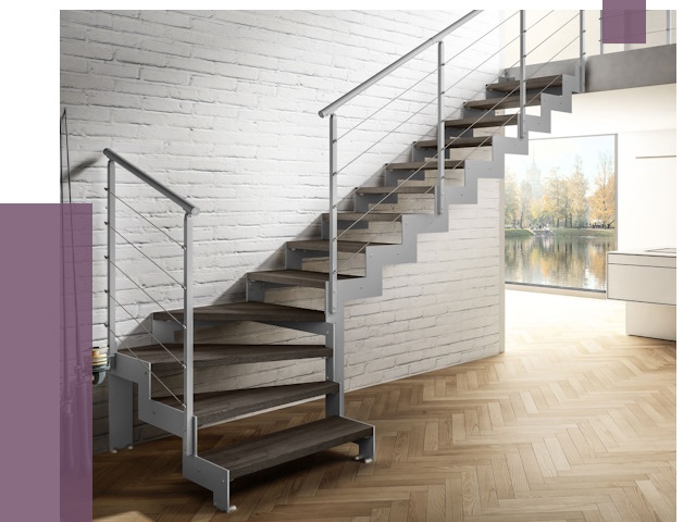 Г-образные лестницы под ключ в Острогожске от 37812 руб. | ПРОЛЁТ-Стг