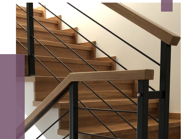 Обшивка металлической лестницы деревом в Острогожске от 4433 руб.