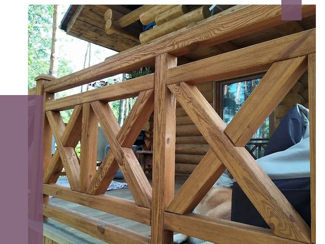 Деревянные перила под ключ в Острогожске от 7823 руб. 