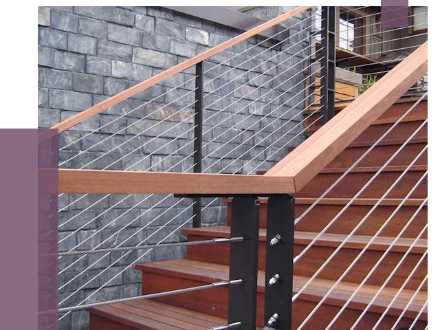 Тросовые перила под ключ в Острогожске от 7928 руб. 