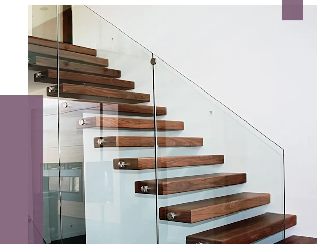 Стеклянные перила для лестницы в Острогожске от 15125 руб.