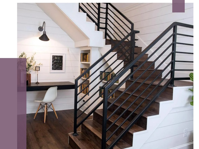 Перила для лестницы в доме в Острогожске от 7562 руб. — ПРОЛЁТ-Стг