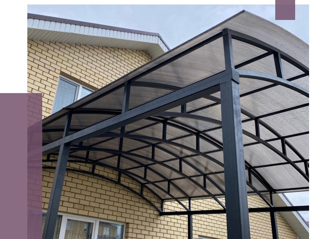 Монтаж козырьков в Острогожске от 11735 руб. | ПРОЛЁТ-Стг