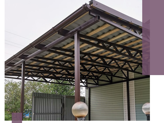 Навесы под ключ в Острогожске: изготовление, монтаж и гарантия