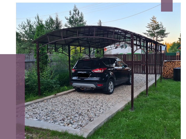 Навесы для автомобиля в Острогожске от 13404 руб.  | ПРОЛЁТ-Стг