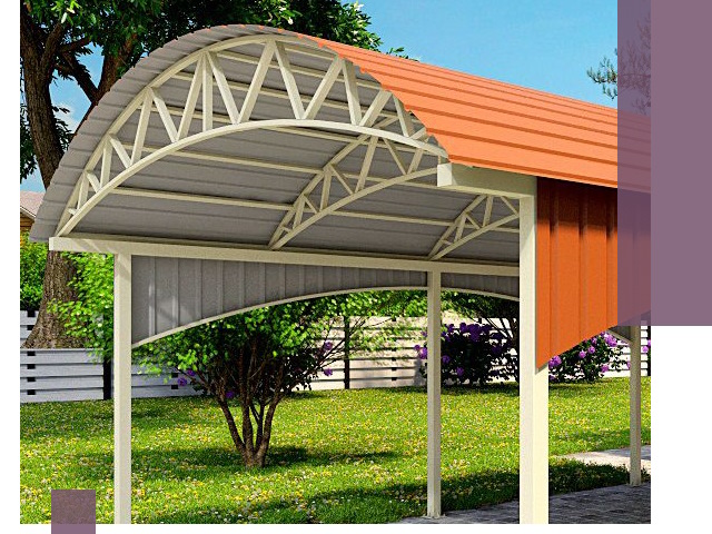 Навесы из профнастила под ключ в Острогожске — установка и монтаж