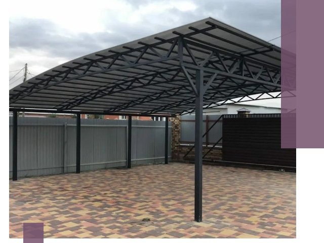 Металлические навесы под ключ в Острогожске — изготовление и монтаж