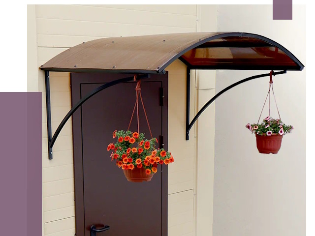 Козырьки над входом в Острогожске от 15125 руб.  | ПРОЛЁТ-Стг