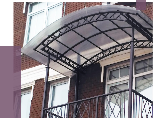 Козырьки над балконом в Острогожске от 8814 руб.  | ПРОЛЁТ-Стг