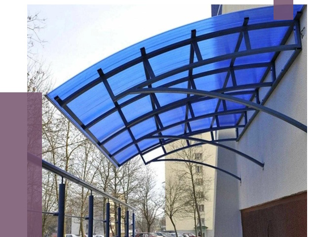 Козырьки из поликарбоната в Острогожске от 4381 руб. под ключ | ПРОЛЁТ-Стг