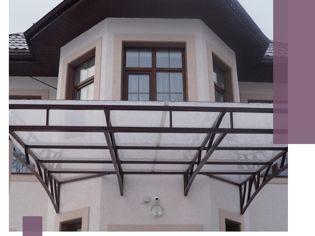 Козырьки из поликарбоната под ключ в Острогожске