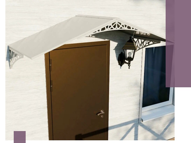 Металлические козырьки на входы и террасы в Острогожске