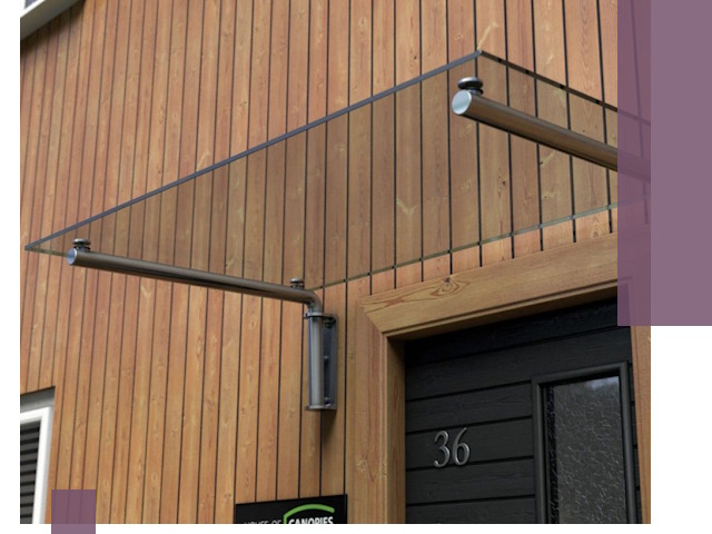 Стеклянные козырьки на входы и фасады в Острогожске