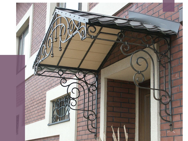 Двускатные козырьки в Острогожске под ключ от 13039 руб.