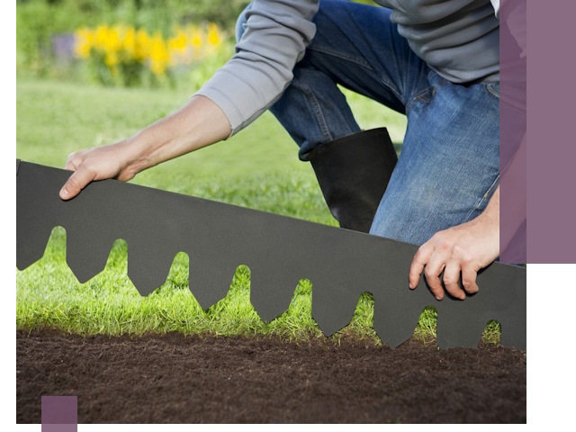 Металлические бордюры для газона в Острогожске — изготовление и монтаж